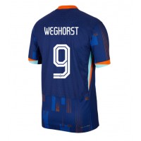 Camiseta Países Bajos Wout Weghorst #9 Segunda Equipación Replica Eurocopa 2024 mangas cortas